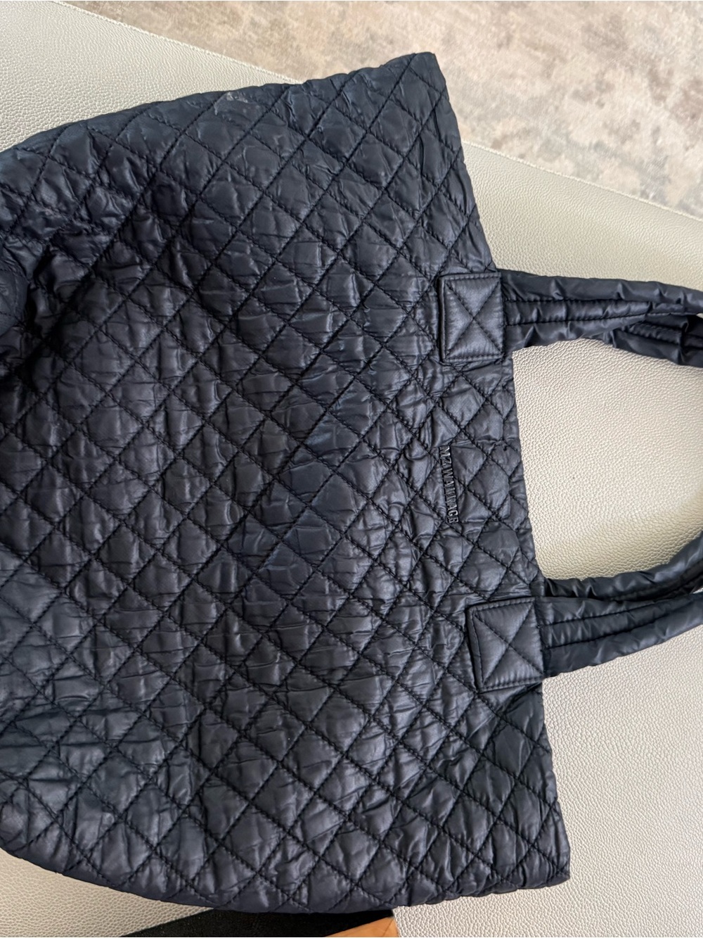 MZ Wallace Black Quilted Nylon Tote